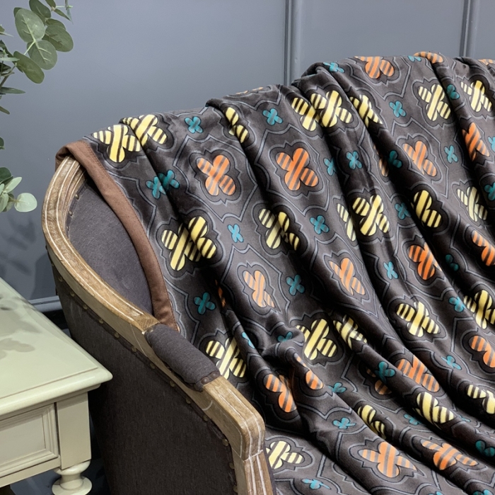 91家纺网 家纺一手货源 找家纺 缔缦家纺 2022新型AB版复合毛毯 安格斯