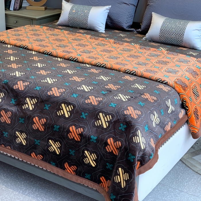 91家纺网 家纺一手货源 找家纺 缔缦家纺 2022新型AB版复合毛毯 安格斯