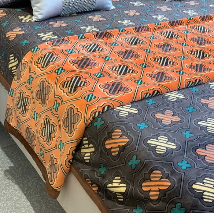 91家纺网 家纺一手货源 找家纺 缔缦家纺 2022新型AB版复合毛毯 安格斯