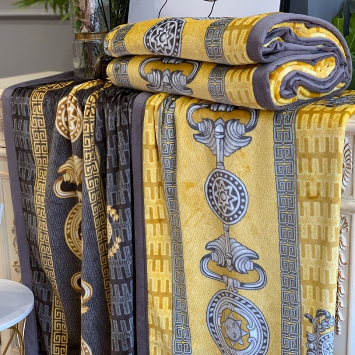 91家纺网 家纺一手货源 找家纺 缔缦家纺 2022新型AB版复合毛毯 巴特罗