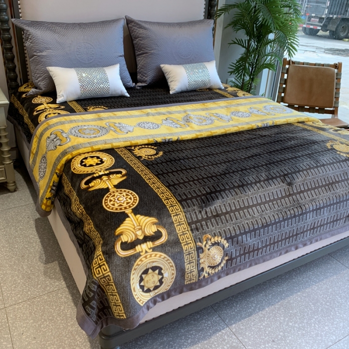 91家纺网 家纺一手货源 找家纺 缔缦家纺 2022新型AB版复合毛毯 巴特罗