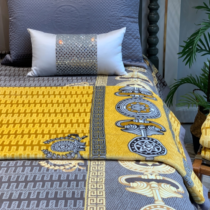 91家纺网 家纺一手货源 找家纺 缔缦家纺 2022新型AB版复合毛毯 巴特罗