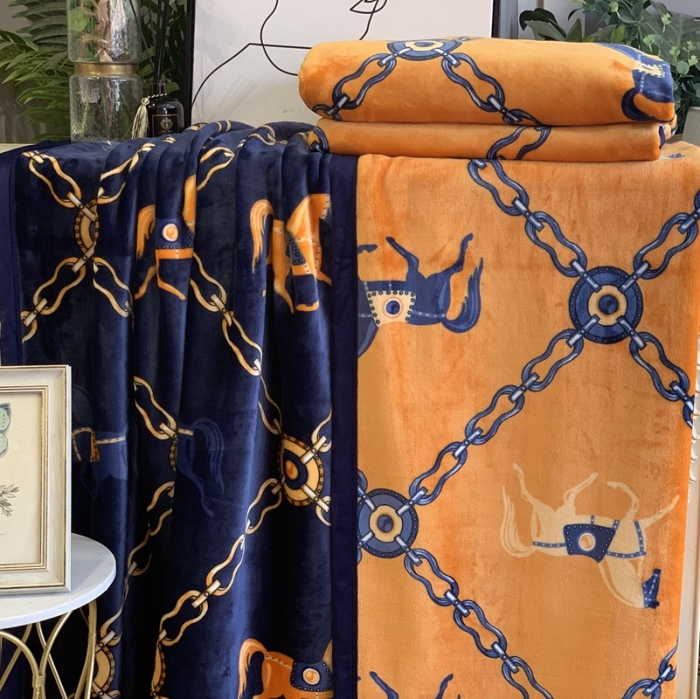 91家纺网 家纺一手货源 找家纺 缔缦家纺 2022新型AB版复合毛毯 都柏林