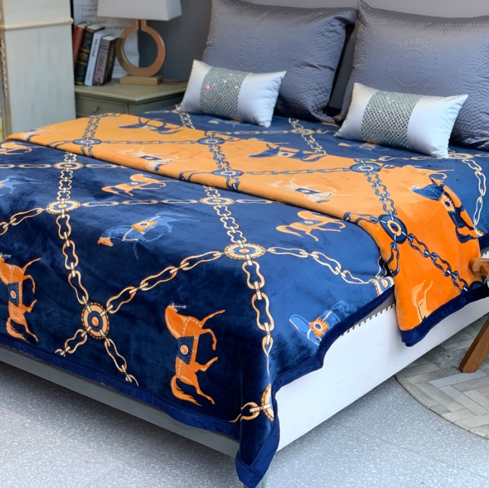 91家纺网 家纺一手货源 找家纺 缔缦家纺 2022新型AB版复合毛毯 都柏林