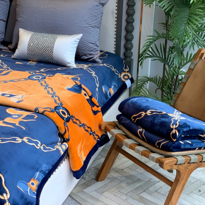 91家纺网 家纺一手货源 找家纺 缔缦家纺 2022新型AB版复合毛毯 都柏林