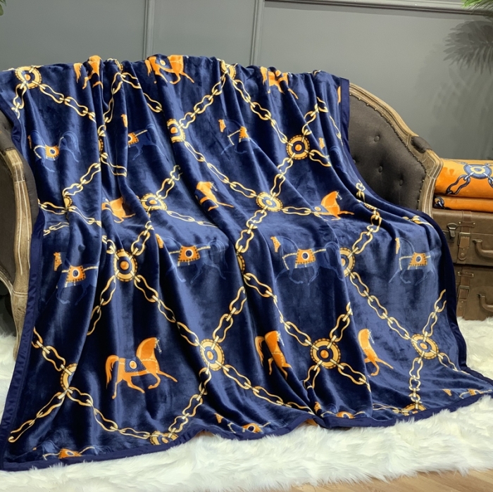 91家纺网 家纺一手货源 找家纺 缔缦家纺 2022新型AB版复合毛毯 都柏林