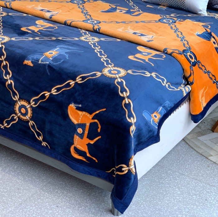 91家纺网 家纺一手货源 找家纺 缔缦家纺 2022新型AB版复合毛毯 都柏林