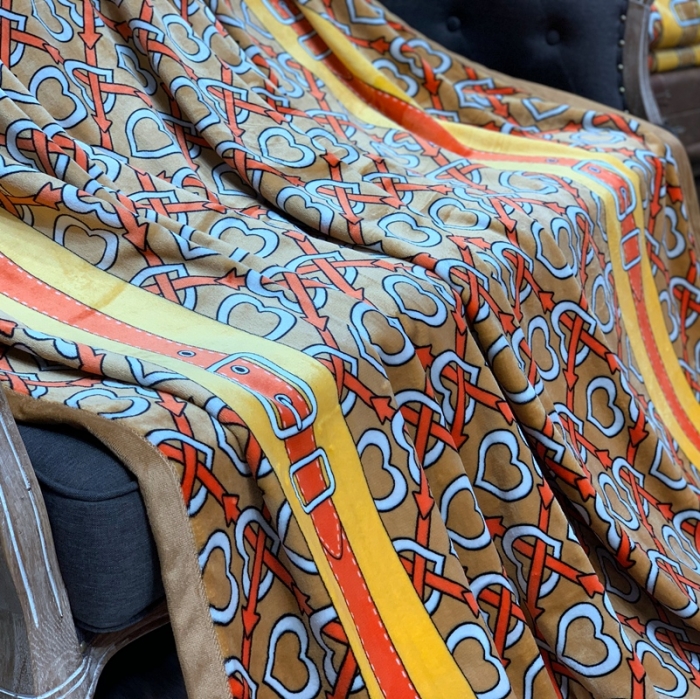 91家纺网 家纺一手货源 找家纺 缔缦家纺 2022新型AB版复合毛毯 苏黎世