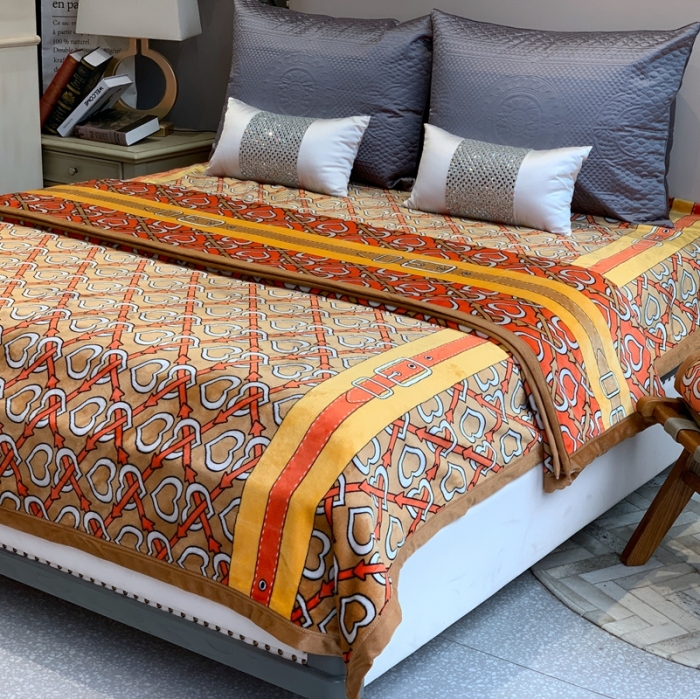 91家纺网 家纺一手货源 找家纺 缔缦家纺 2022新型AB版复合毛毯 苏黎世