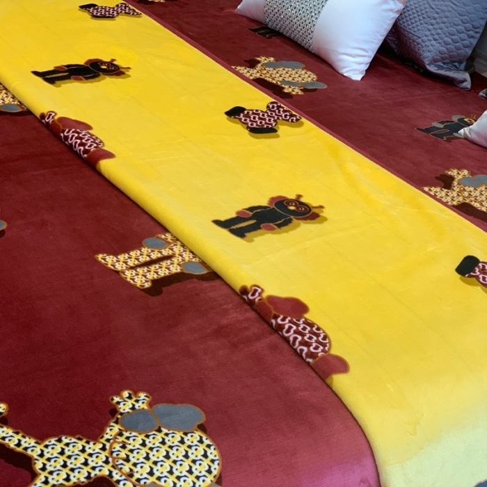 91家纺网 家纺一手货源 找家纺 缔缦家纺 2022新型AB版复合毛毯 瓦卡斯