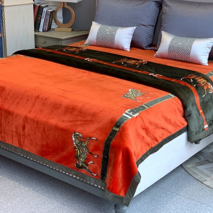 91家纺网 家纺一手货源 找家纺 缔缦家纺 2022新型AB版复合毛毯 一梦为马