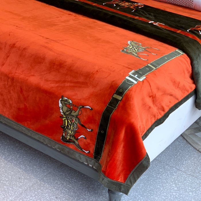 91家纺网 家纺一手货源 找家纺 缔缦家纺 2022新型AB版复合毛毯 一梦为马