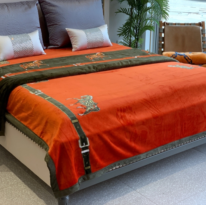 91家纺网 家纺一手货源 找家纺 缔缦家纺 2022新型AB版复合毛毯 一梦为马