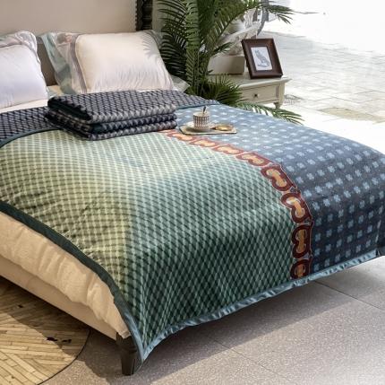 91家纺网 家纺一手货源 找家纺 （总）缔缦家纺 2022新型AB版复合毛毯