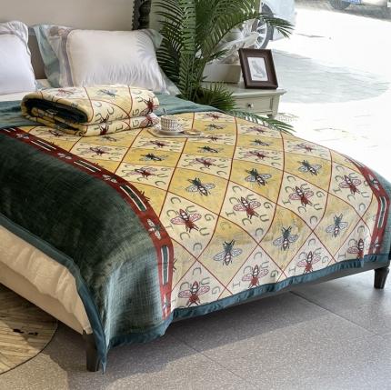 91家纺网 家纺一手货源 找家纺 （总）缔缦家纺 2022新型AB版复合毛毯