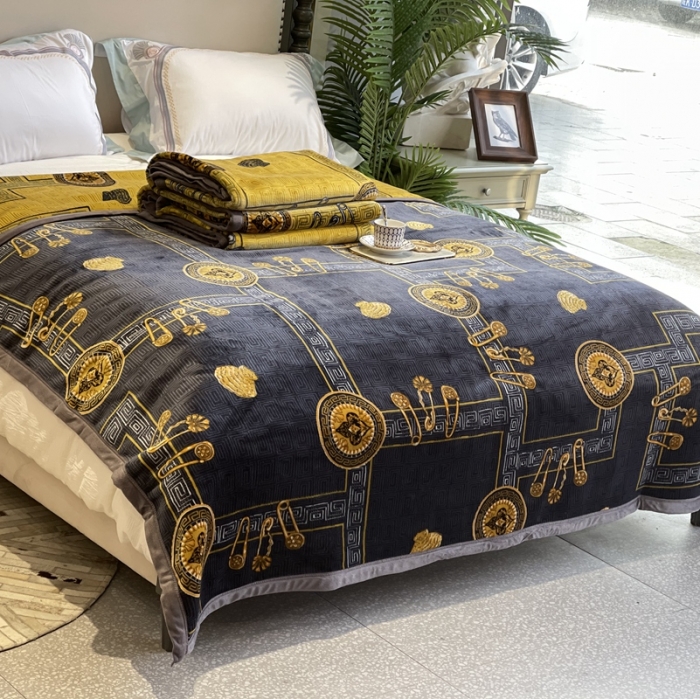 91家纺网 家纺一手货源 找家纺 缔缦家纺 2022新型AB版复合毛毯 克罗地