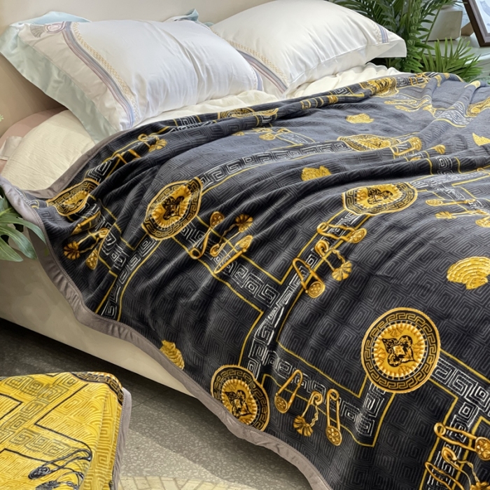 91家纺网 家纺一手货源 找家纺 缔缦家纺 2022新型AB版复合毛毯 克罗地