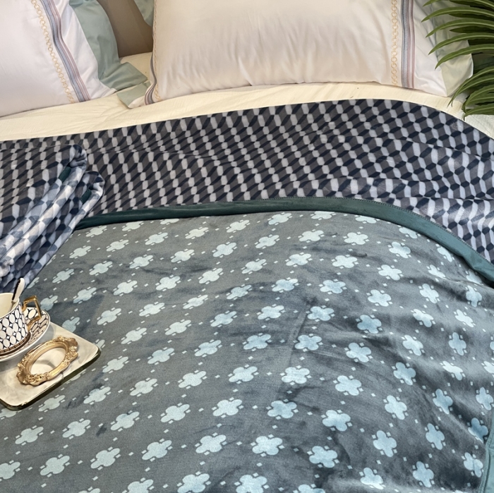 91家纺网 家纺一手货源 找家纺 缔缦家纺 2022新型AB版复合毛毯 雷尔夫