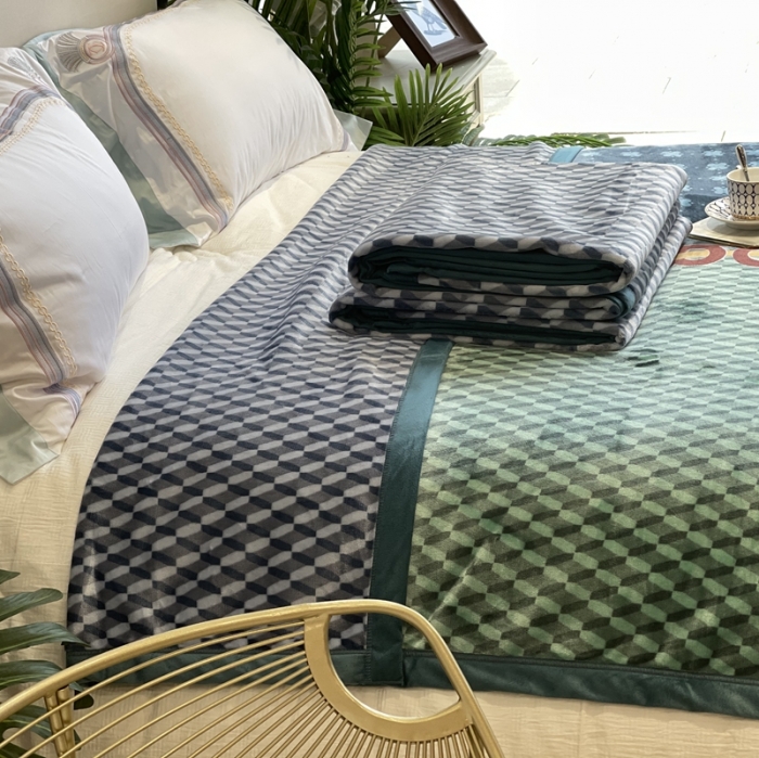 91家纺网 家纺一手货源 找家纺 缔缦家纺 2022新型AB版复合毛毯 雷尔夫