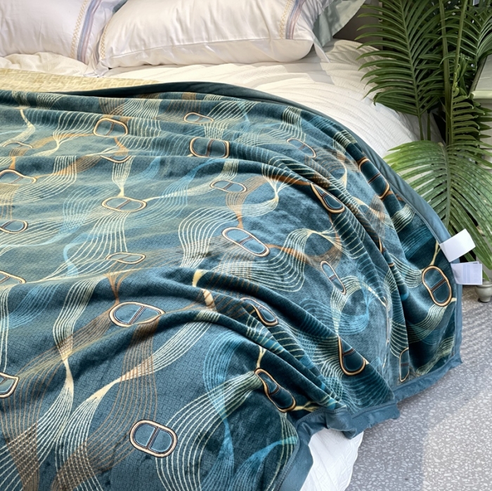 91家纺网 家纺一手货源 找家纺 缔缦家纺 2022新型AB版复合毛毯 西奥多