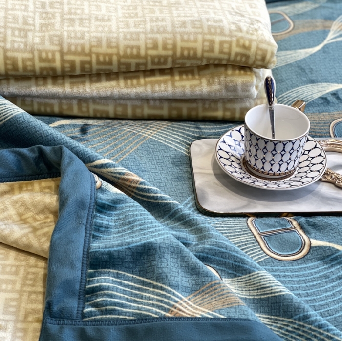 91家纺网 家纺一手货源 找家纺 缔缦家纺 2022新型AB版复合毛毯 西奥多