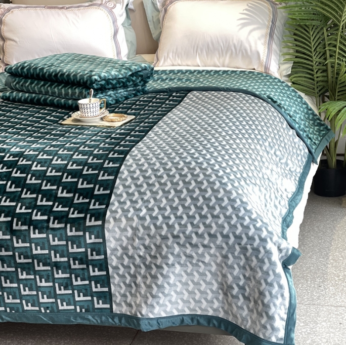 91家纺网 家纺一手货源 找家纺 缔缦家纺 2022新型AB版复合毛毯 希尔达