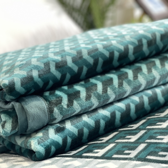 91家纺网 家纺一手货源 找家纺 缔缦家纺 2022新型AB版复合毛毯 希尔达