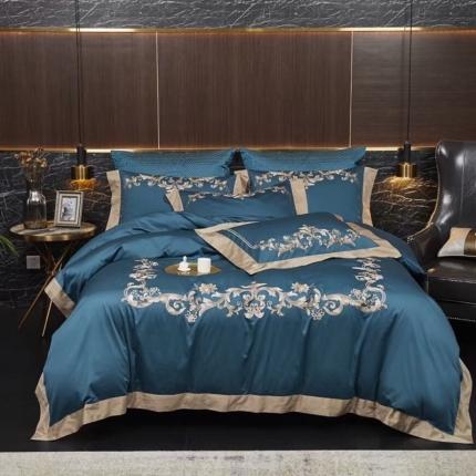 玖玖爱家纺 2022新款120支美棉重工刺绣盛世王朝四件套 盛世王朝，罗纳盛典