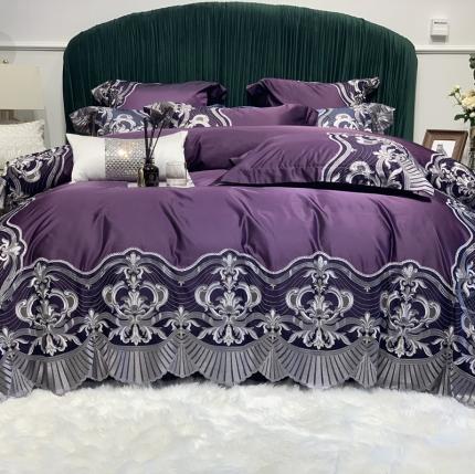 91家纺网 家纺一手货源 找家纺 （总）缔缦家纺 2022新款重磅真丝棉系列四件套-巴萨湖畔