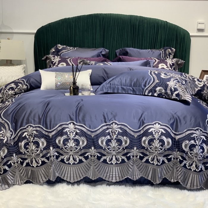 91家纺网 家纺一手货源 找家纺 （总）缔缦家纺 2022新款重磅真丝棉系列四件套-巴萨湖畔