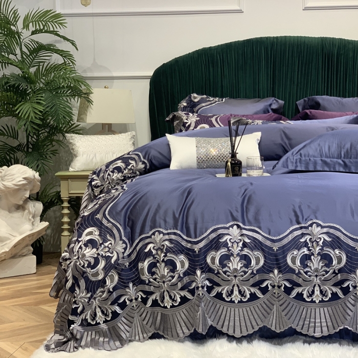 91家纺网 家纺一手货源 找家纺 （总）缔缦家纺 2022新款重磅真丝棉系列四件套-巴萨湖畔