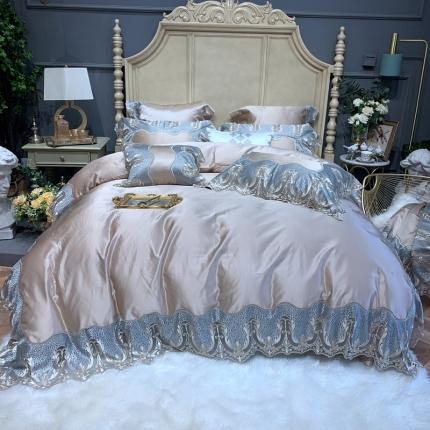 91家纺网 家纺一手货源 找家纺 （总）缔缦家纺 2022新款重磅真丝棉系列四件套-粉黛丽人