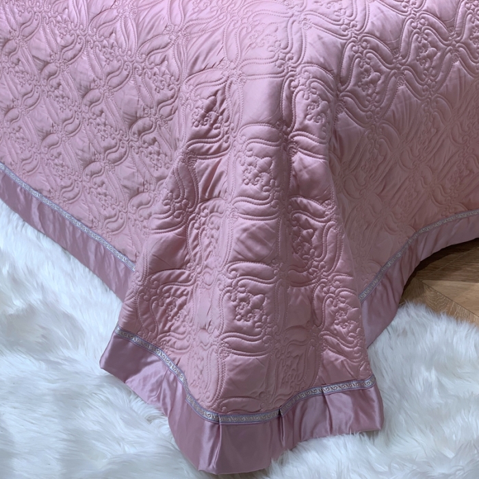 91家纺网 家纺一手货源 找家纺 （总）缔缦家纺 2022新款重磅真丝棉系列四件套-粉黛丽人