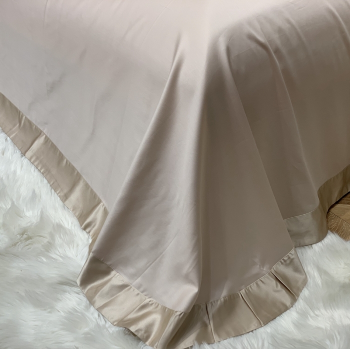 91家纺网 家纺一手货源 找家纺 缔缦家纺 2022新款重磅真丝棉系列四件套-粉黛丽人 香槟金