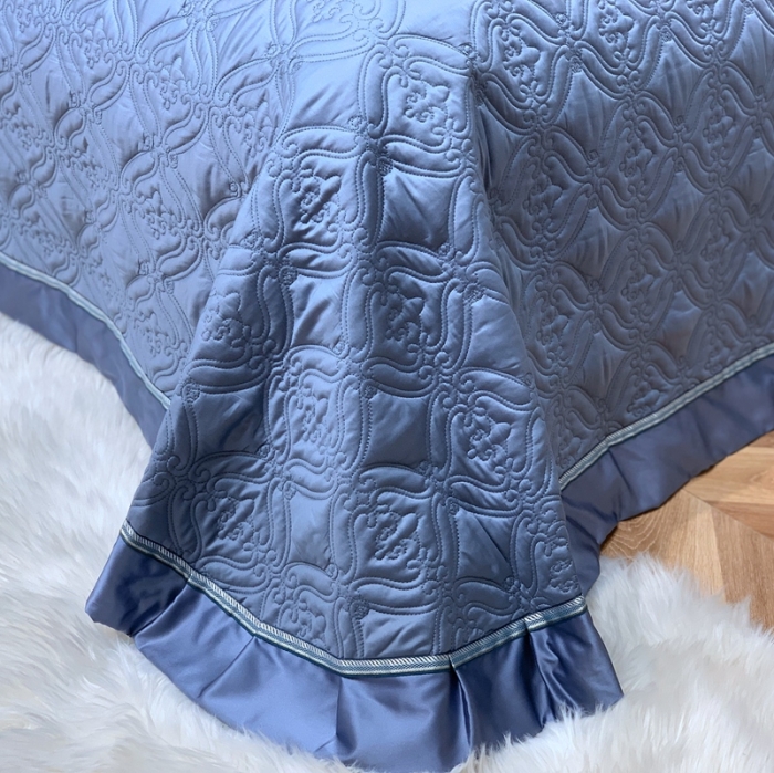 91家纺网 家纺一手货源 找家纺 缔缦家纺 2022新款重磅真丝棉系列四件套-艾琳娜 紫灰色