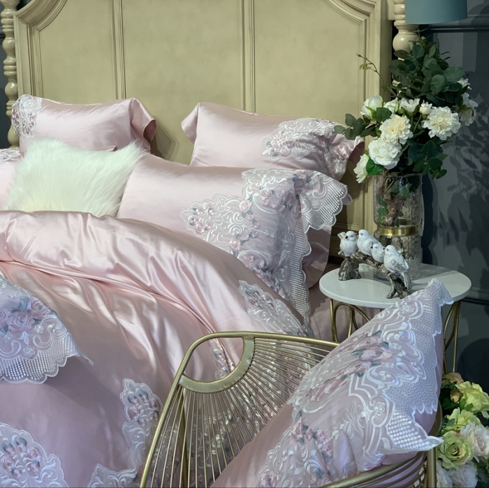 91家纺网 家纺一手货源 找家纺 (总）缔缦家纺 2022新款重磅真丝棉系列四件套-蔷薇花园