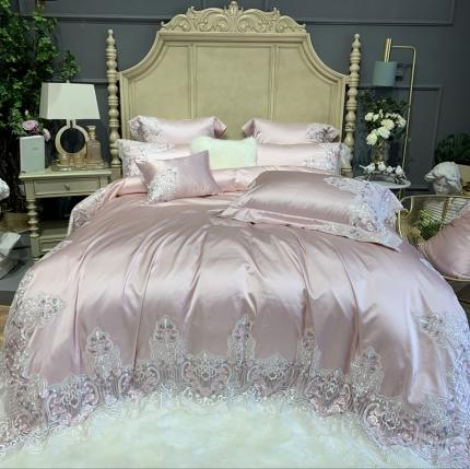 缔缦家纺 2022新款重磅真丝棉系列四件套-蔷薇花园 粉