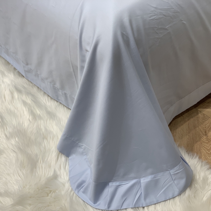 91家纺网 家纺一手货源 找家纺 缔缦家纺 2022新款重磅真丝棉系列四件套-蔷薇花园 蓝