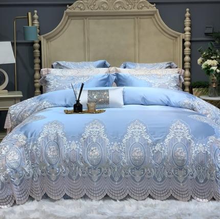 91家纺网 家纺一手货源 找家纺 （总）缔缦家纺 2022新款重磅真丝棉系列四件套-花开半夏