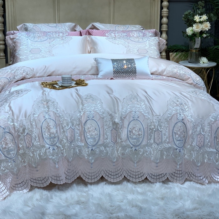 91家纺网 家纺一手货源 找家纺 （总）缔缦家纺 2022新款重磅真丝棉系列四件套-花开半夏