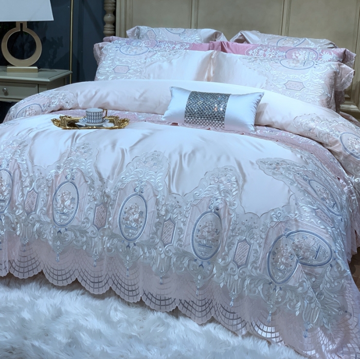 91家纺网 家纺一手货源 找家纺 （总）缔缦家纺 2022新款重磅真丝棉系列四件套-花开半夏