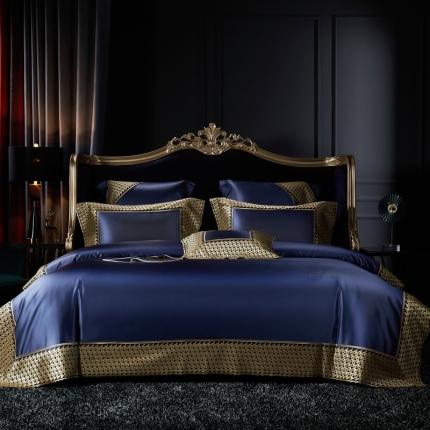 缔缦家纺 2022新款重磅真丝棉系列四件套-幻影 深蓝