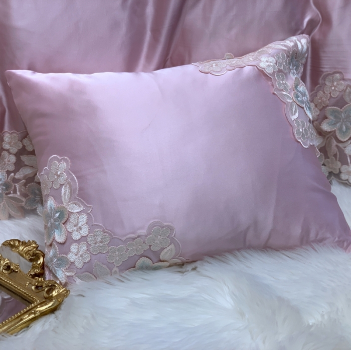 91家纺网 家纺一手货源 找家纺 （总）缔缦家纺2022新款重磅真丝棉系列四件套-绝代风华 粉