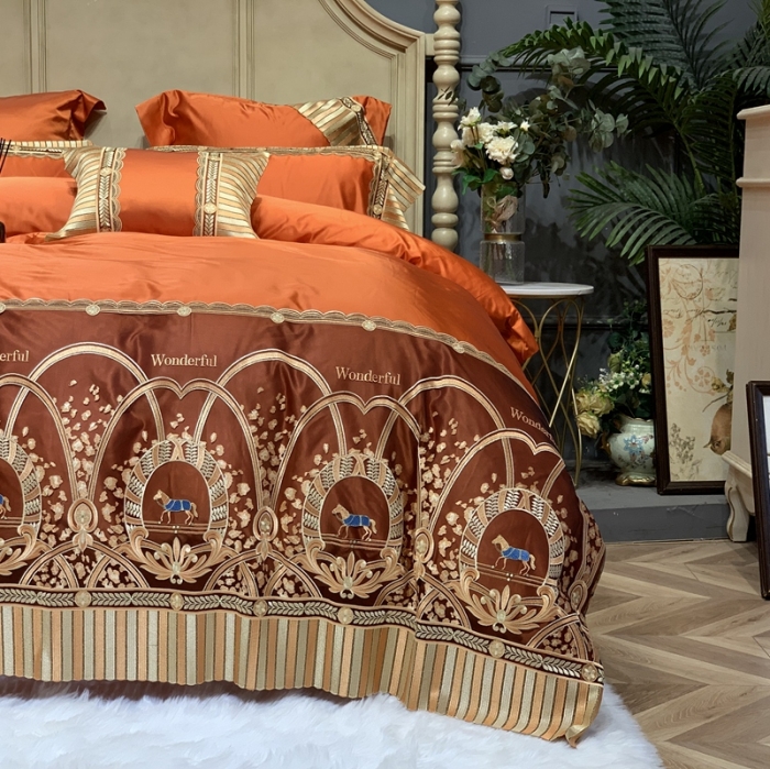 91家纺网 家纺一手货源 找家纺 （总）缔缦家纺 2022新款重磅真丝棉系列四件套-罗马大道