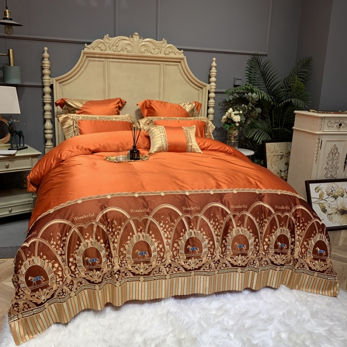 91家纺网 家纺一手货源 找家纺 （总）缔缦家纺 2022新款重磅真丝棉系列四件套-罗马大道