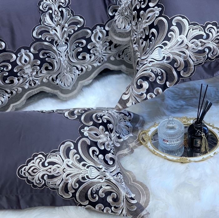 91家纺网 家纺一手货源 找家纺 缔缦家纺 2022新款重磅真丝棉系列四件套-曼谷王朝 茶紫