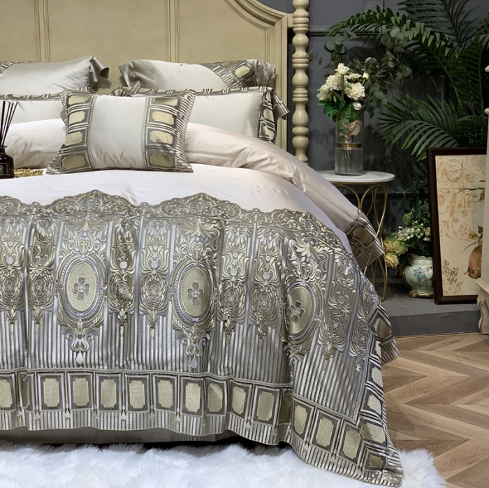 91家纺网 家纺一手货源 找家纺 缔缦家纺 2022新款重磅真丝棉系列四件套-米兰之旅 金咖