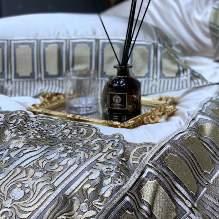 91家纺网 家纺一手货源 找家纺 缔缦家纺 2022新款重磅真丝棉系列四件套-米兰之旅 金咖