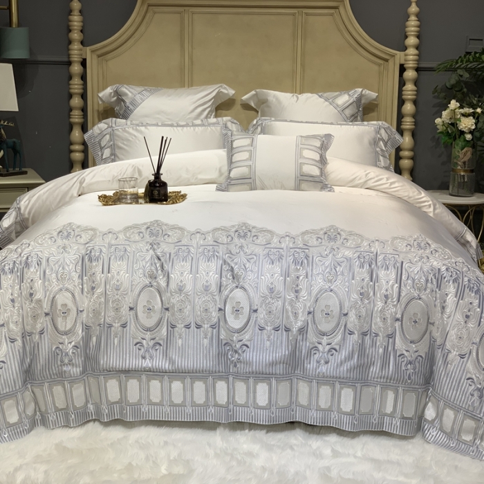 91家纺网 家纺一手货源 找家纺 缔缦家纺 2022新款重磅真丝棉系列四件套-米兰之旅 柔白