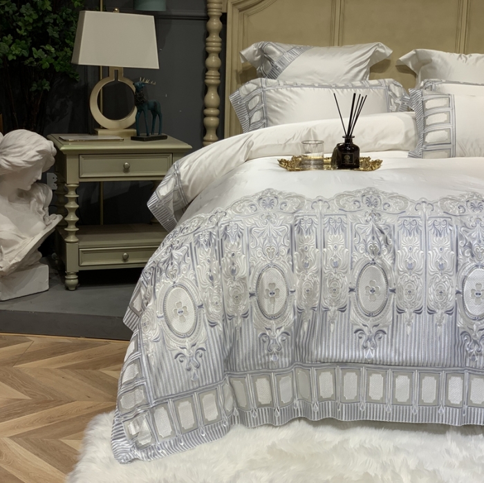 91家纺网 家纺一手货源 找家纺 缔缦家纺 2022新款重磅真丝棉系列四件套-米兰之旅 柔白